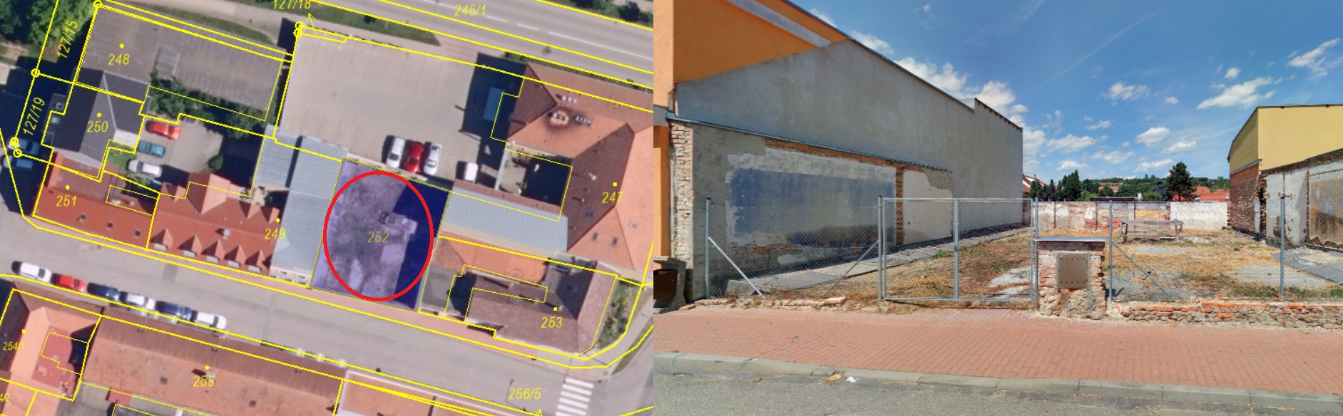 Situace a náhled na par. č. 252